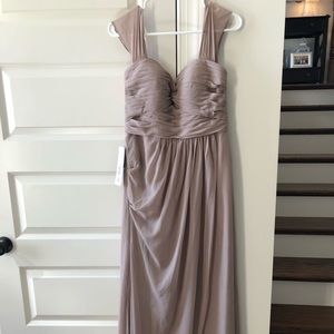 Azazie Millie dress (taupe color)